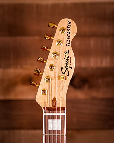 Fender Squier 40th Anniversary Telecaster Gold Edition LRL Black Guitarra Eléctrica - Les Beatles, Paul McCartney, John Lennon, RIngo Starr, George Harrison Fender Squier 40th Anniversary Telecaster Gold Edition LRL Black Guitarra Eléctrica – Image 8