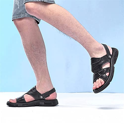 Men SandalsWaterproof Non-Slip Sandals Men's Soft Bottom Wear-Resistant Slippers Breathable Sandals(D,41 Code)2