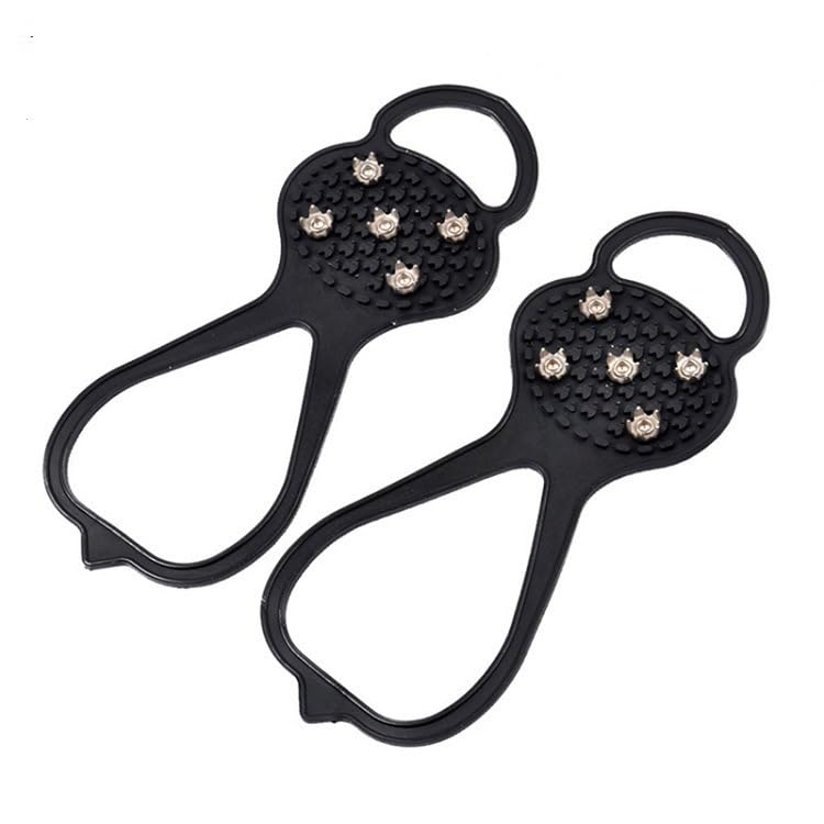 Tacchetti da Ghiaccio per Scarponi Scarpe,Ice Tacchetti Trazione Ramponi da Ghiaccio Slip-on,per Camminare su Neve e Ghiaccio.