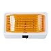 Leisure LED RV Exterior Porch Utility Light with Switch - 12v 280 Lumen Lighting Fixture. Replacement Lighting for RVs, Trailers, Campers, 5th Wheels. White Base, Clear and Amber Lens (White, 2-Pack)