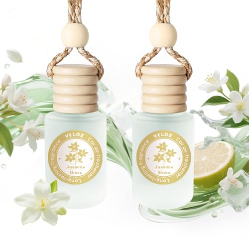 Image of Car Air Freshener-Jasmine Shore Scent Car Fresheners Long Lasting Essential Oil Car Diffuser- Cute Car Accessories for Women Interior without Methyl Carbitol&Hexylene Glycol