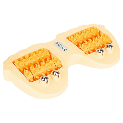 RUCUDIM Massaggiatore per piedi, massaggiatore per piedi, riflessologia, massaggiatore per piedi, sperone calcaneare, massaggiatore per piedi per alleviare la fascite plantare (arancione)