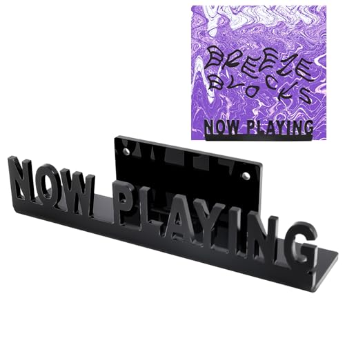 oibrxenl Vinyl Record Wall Mount Shelf Record Wall Display 7 Inch Acrylic Album Record Rack NOW PLAYING LP Shelf Wall Holder Durable Record Shelves Record Storage Display Stand for LP Storage