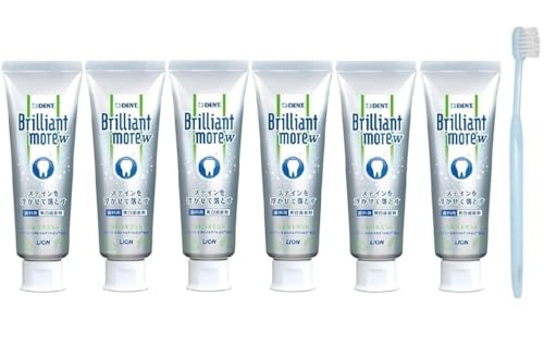 ブリリアントモア ダブル シトラスミント(90g) 6本【Brilliant more w】歯科専売品 ホワイトニング (歯科医院取り扱い 歯ブラシ 1本付き)