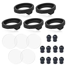 5 Sets Protection Kits Compatible with EKO Core 500 Digital Stethoscope Accessories - 5 Pcs Silicone Protective Cases, Tempered Screen Protectors, Alcohol Packs and 10 Pcs Ear Tips