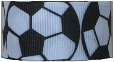 Grosgrain Ribbon Sports 7/8 Inch 2 yards Soccer