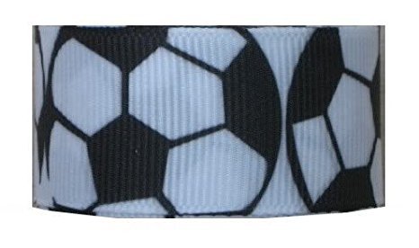Grosgrain Ribbon Sports 7/8 Inch 2 yards Soccer
