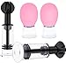 4pcs Nipple Corrector for Inverted or Flat Nipples, Suction Puller for Breastfeeding Support, Nipple Suction Device for Massage & Cupping Therapy (Pink & Black)