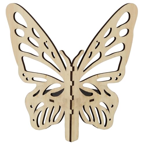 Pasdrucn Estantería esquinera de pared de madera, estantería de esquina estable, estantería de pared, soporte de mariposa de madera, estantería de cristal de mariposa, estantería flotante, mariposa,