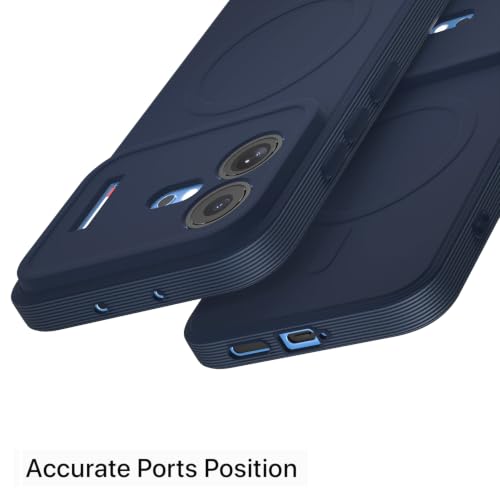 Image of Pikkme Back Cover for Nothing Phone 4b 5G Soft Matte Silicone Mag-Safe Design (Mag-Safe Not Support) Camera Protection | Slim Fit Bumper Cover (Blue)