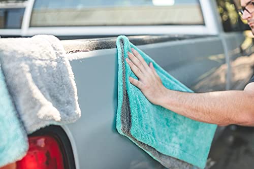 Image of Auto Hub Microfiber Car Cleaning Cloth and Wash Mitt Kit - Includes Ultra Soft 1200 GSM Extra Large (60x40 CM) Microfiber Cloth for Car and Dual Sided Chenille Microfiber Wash Mitt 1700 GSM