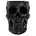 Skull Makeup Brush Holder, Pen Holder, Vanity, Desk, Office Organizer, Stationary, Decor Planter , Candy Bowl , Goth Decorations , Extra Large, Skulls Gothic Skull & Bones Organizer Bathroom (Black)