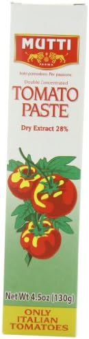 Mutti Double Concentrated Tomato Paste (Doppio Concentrato), 4.5 oz. Tube | 6 Pack | Italy’s #1 Brand of Tomatoes | Tube Tomato Paste | Vegan Friendly & Gluten Free | No Additives or Preservatives