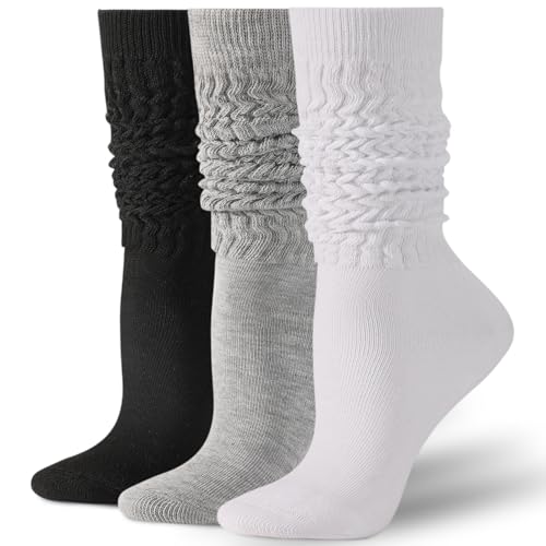 Slouchy Thigh High Boot Socks Set of 3