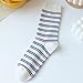 3 pairs - spring and summer all-cotton sports outer socks, mid-tube personality Korean letter long socks - white thin strips
