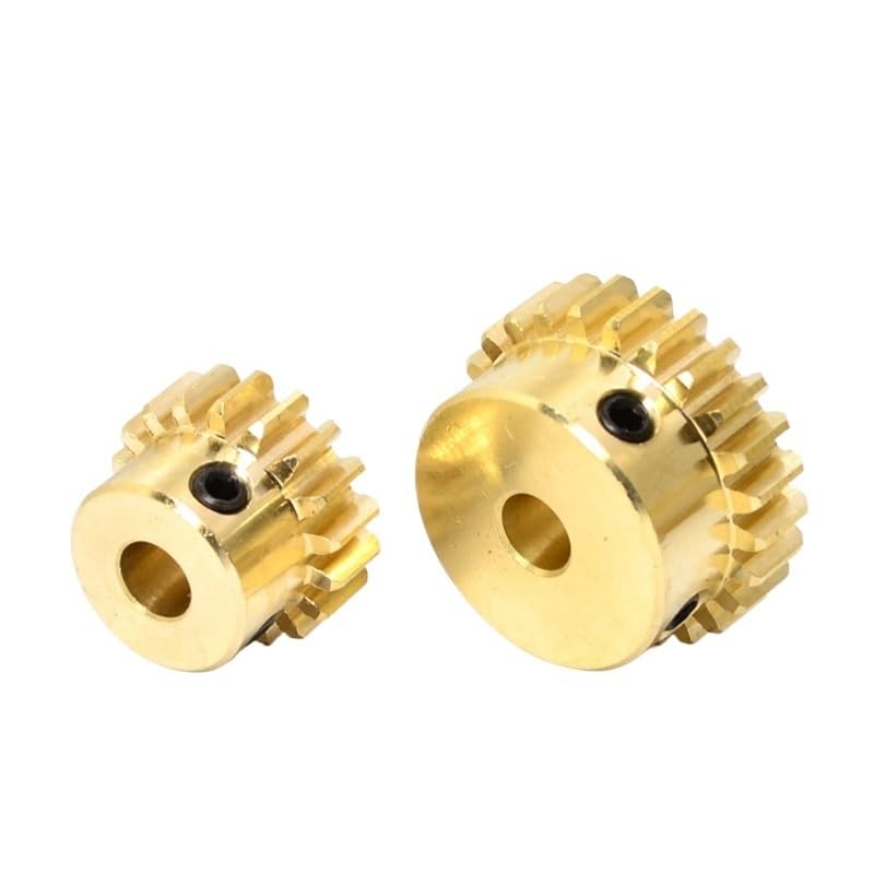 Bevel Gear Pinion Hardware Mechanical 1pc 1M Brass Spur Gear 1 Module 15 16 18 20 22 24 25 28 30 40 50 Teeth Motor Gears with Step Bore 10Mm(50 Teeth)