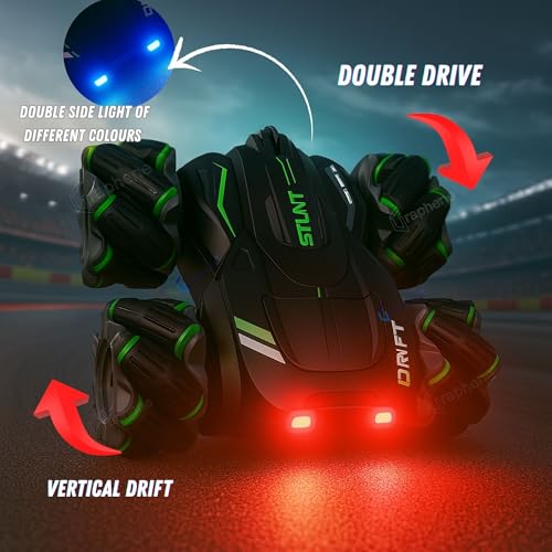 Image of GRAPHENE 4X4 Remote Control Drift Stunt Car 4WD Racing Fall Resistant RC Car 360 Rotating Dual Sided Climbing High-Speed Tumbling Cross-Country Battle Off Road Rechargeable Adults Boy Girl