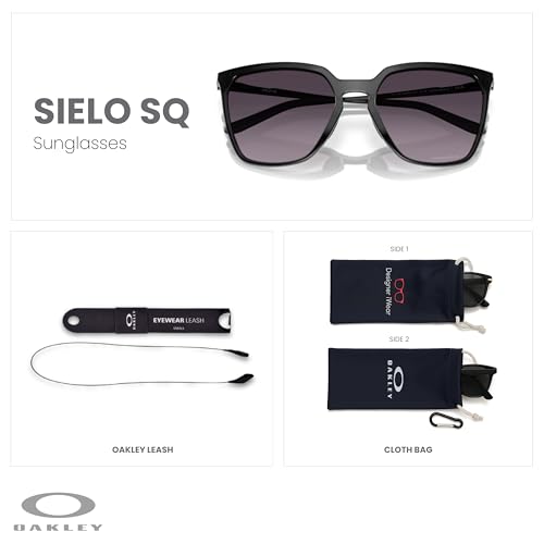 Oakley Sielo SQ OO9480 Rectangle Sunglasses for Women+ Bundle Accessory Leash Kit, Microfiber Pouch2