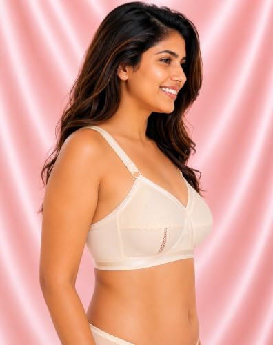 Image of SONA Perfecto Plus Size Cotton Full Coverage Bra for Women Heavy Bust