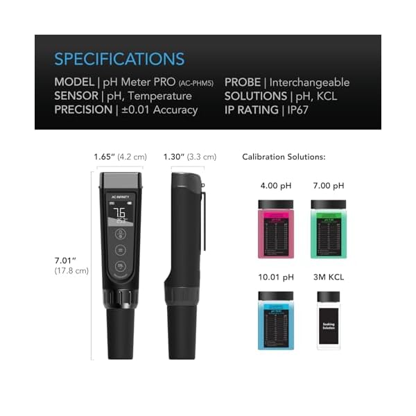 AC-Infinity-pH-Meter-PRO-Kit-High-Precision-Digital-pH-Pen-with-001-pH-Accuracy-and-Interchangeable-Probe-Nutrient-Test-pH-Meter-for-Water-Hydroponics-Plants-Gardening-Aquariums-Swimming-Pools AC-Infinity-pH-Meter-PRO-Kit-High-Precision-Digital-pH-Pen-with-001-pH-Accuracy-and-Interchangeable-Probe-Nutrient-Test-pH-Meter-for-Water-Hydroponics-Plants-Gardening-Aquariums-Swimming-Pools