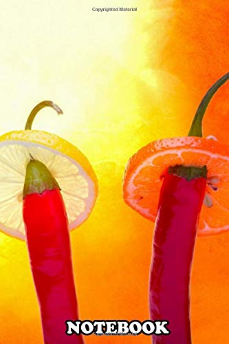 Notebook: Two Red Chili Peppers In A Row Under The Hot Southern S
