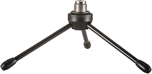 Soporte de micrófono plegable para escritorio con patas antideslizantes, construcción de hierro duradera, ideal para podcasts, chat en línea,