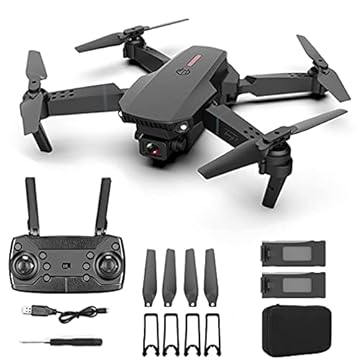 E88 Pro Drone 4k com câmera de alta definição WiFi FPV Quadcóptero RC dobrável Câmera única, 2 * baterias