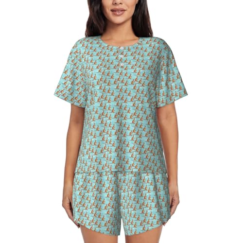 Pyjama kangourou femme manches courtes parfait pour vos moments de détente à la maison