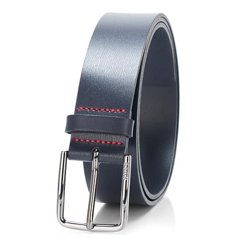 HUGO mens Thin Buckle Smooth Leather Belt