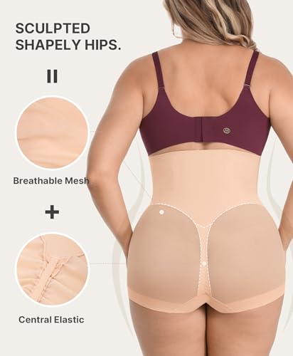 Image of SHAPELLX Women High Waist Tummy Control Slips Shapewear Panties Under Dress