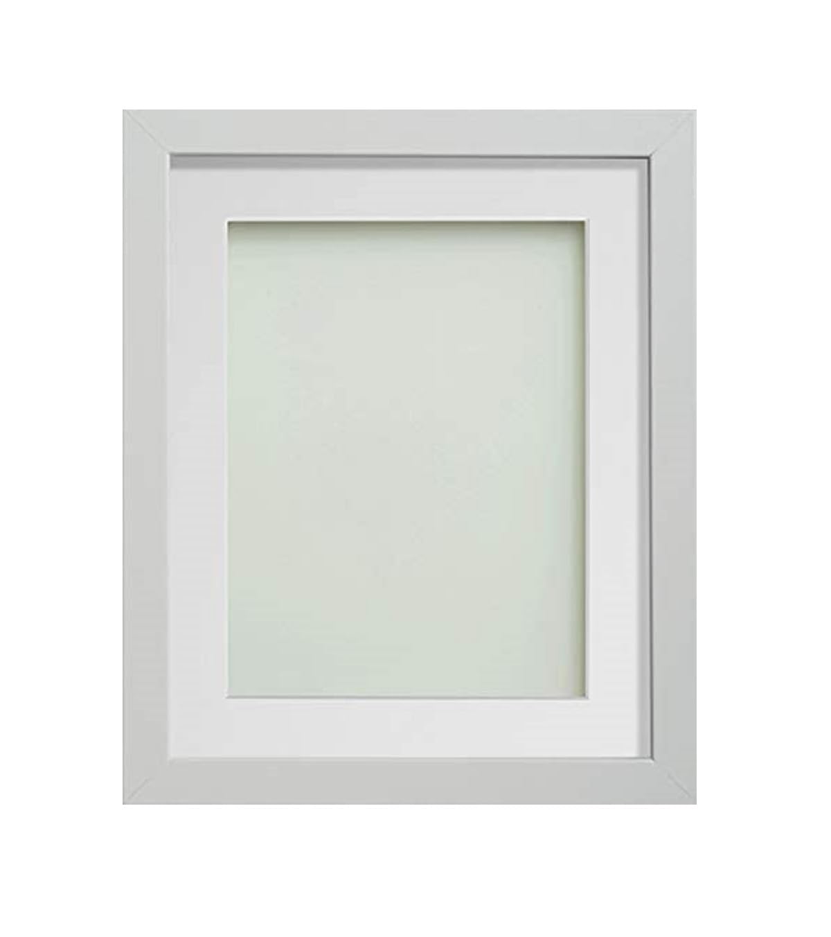 Frame Company Allington White 9x7 inch Frame With White Mount For Image 6x4 inch *Choice of sizes* Fitted with Real Glass