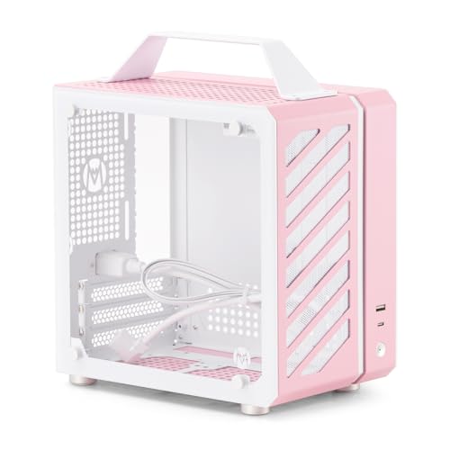 Image of Mechanic Master C24 Mini ITX PC Case with Handle | Supports 135mm CPU Air Cooler, SFX Power Supply, 245mm GPU & ITX Motherboard; Ideal for Dorm & Portable Office PC Build