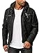 Chaqueta Red Bridge de Hombre Cuero Sintético Casual y Jersey acolchonado con...