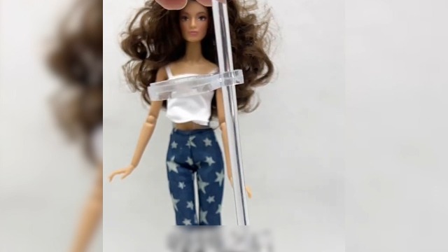 TOYANDONA Set di 4 supporti per bambole, bianchi, per bambole, 35 cm, supporto portatile, per presentazioni e conservazione di figurine a casa