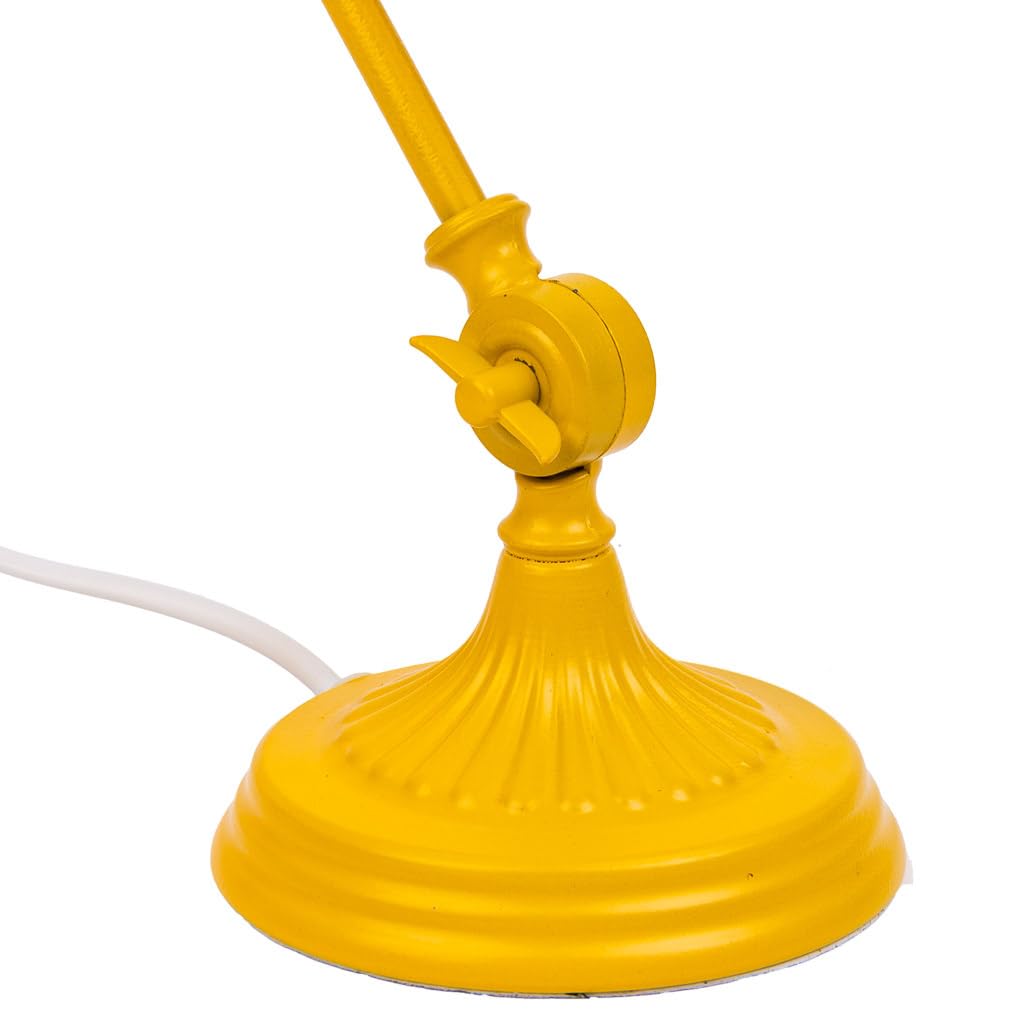 WANDERLUST DECO Lámpara flexo de mesa de metal amarillo
