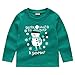 Deloito Weihnachten Langarm T-Shirt Kleinkind Babykleidung Kinder Pullover Bluse Tops Schneemann Weihnachtsmann Kitz Gedruckt Sweatshirt Oberteile (Grün-A,100/18-24 M)