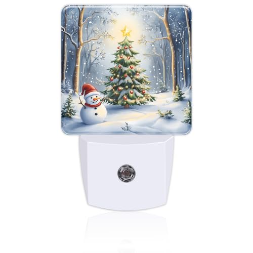 Image of Night Light, Dusk to Dawn Night Light Plug in, Christmas Snowman | Christmas Night Light for Kids,0.5w Energy Saving,Sleep Friendly,Nightlight for Hallway Stairway Kitchen Bedroom