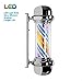 Produktbild HOLY Barbierstab Leuchtkugel Led Rotierende Rot Weiß Blau Friseur Salon Licht Schild Friseur Pole Lampe Rot Weiß Blaue Streifen wasserdichte Wandleuchte 57cm/22in A/A