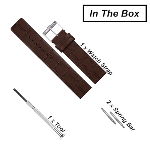 Image of DBLACK ''TNDS1'' Slim Leather Watch Strap, Minimalist style and a Bamboo-texture Design Belt / / For 18mm, 20mm, or 22mm, Compatible for TITAN Edge Slim Watches (Choose Your Size & Color)