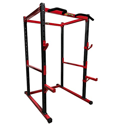 Image of Gamma Fitness Power Squat Rack PR-04 - Heavy Duty 2.5 x 2.5 inch Frame with Inter-Locking Attachment Mechanism