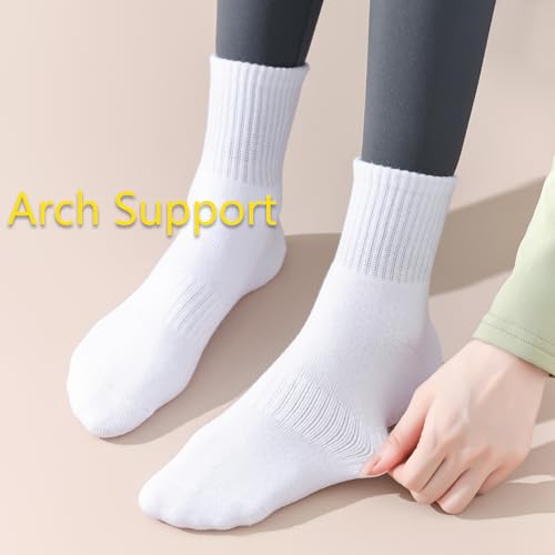 LO SHOKIM Athletic Socks Women Ankle Cushioned Running Socks 6 Pairs Thick Cotton Sports Socks3