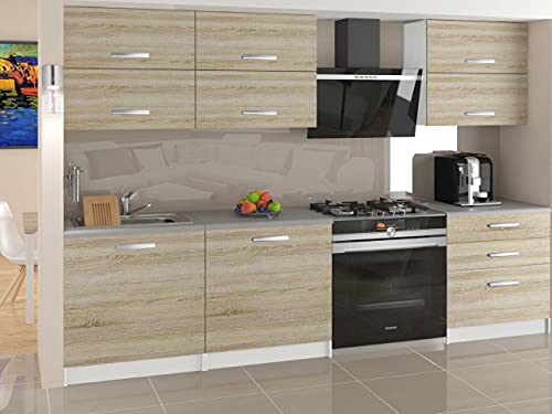  Nook  Cucina Completa Modulare Lineare L 180cm 6 pz  Piano di Lavoro Incluso  Set di mobili da Cucina