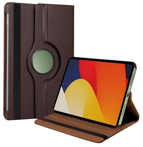 Image of TGK 360 Degree Rotating Flip Cover Case for Moto Pad 60 Pro 12.7 inch 2025 Release Tablet (Brown)