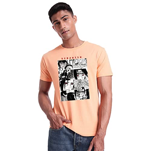 Image of Bewakoof Men's Graphic Printed Regular Fit Half Sleeve Round Neck Cotton T-Shirt