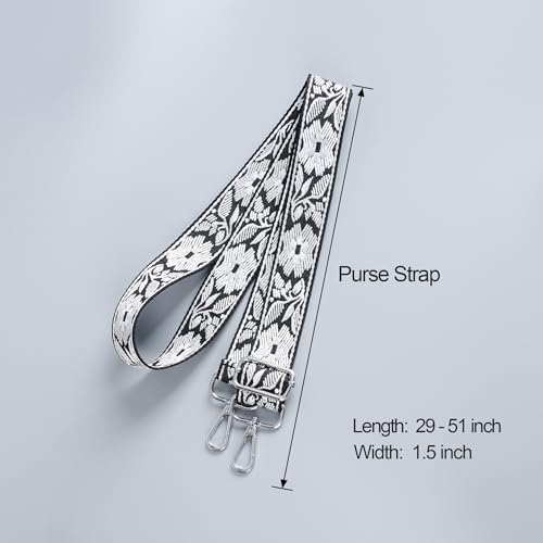 Image of chushui Silver Hardware Purse Strap,Replacement Crossbody Adjustable Shoulder Strap for Handbag Bag