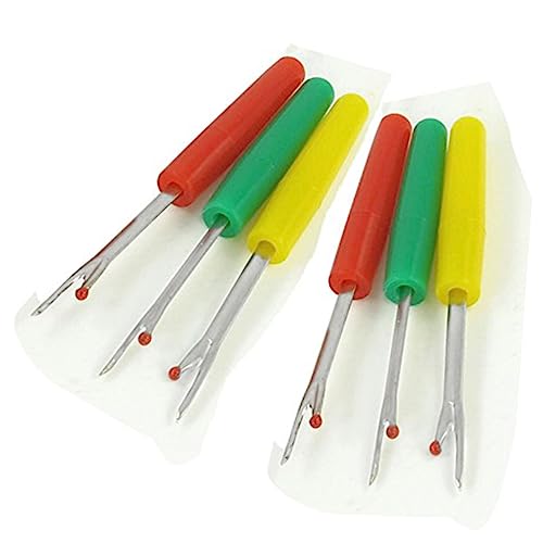 DOITOOL Seam Ripper Set Large Cap Pcs Plastic Handles for Fine Stitching Work Unpicker Tool Random