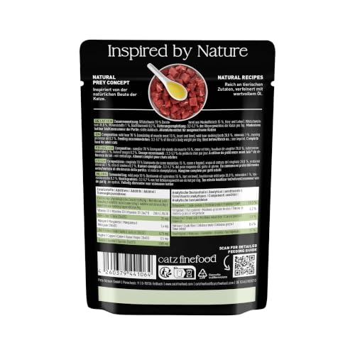 catz finefood Pure Wildschwein Katzenfutter nass, 16 x 85g Pouch
