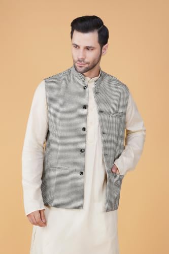 Image of Vastraa Fusion Men's Pure Wool Export-Quality Indian Traditional Nehru Jacket /Woolen Jacket For Men