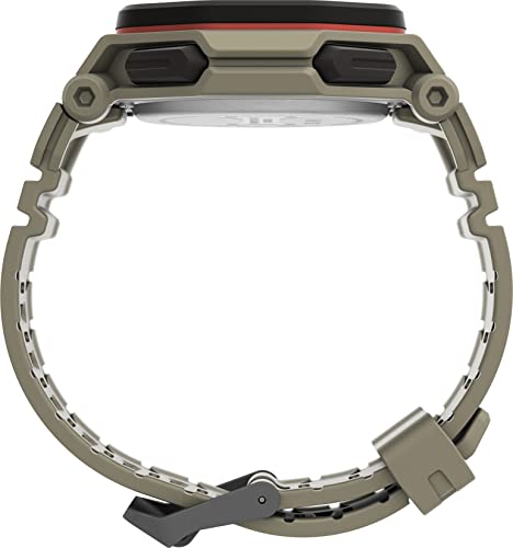 TIMEX Resin 3 Hands Men Analog Grey Dial Coloured Quartz Watch, Square Dial with 45 Mm Case Width - Tw2V35500Uj, Bandcolor-Gray - Image 2