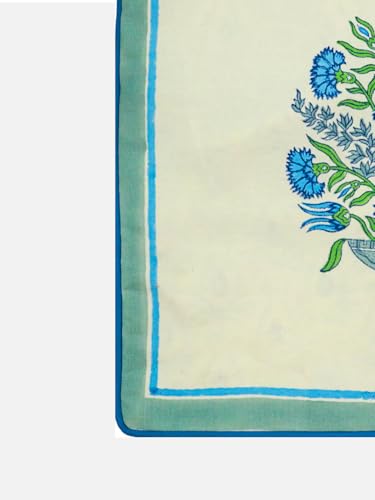 Image of Guldaan Hand Block Printed Cushion Cover Set | Cushions Cover for Home & Office | 100% Cotton Fabric | Size - 16 x 16 Inches | Pack of 2 Cushion Covers | Color - White